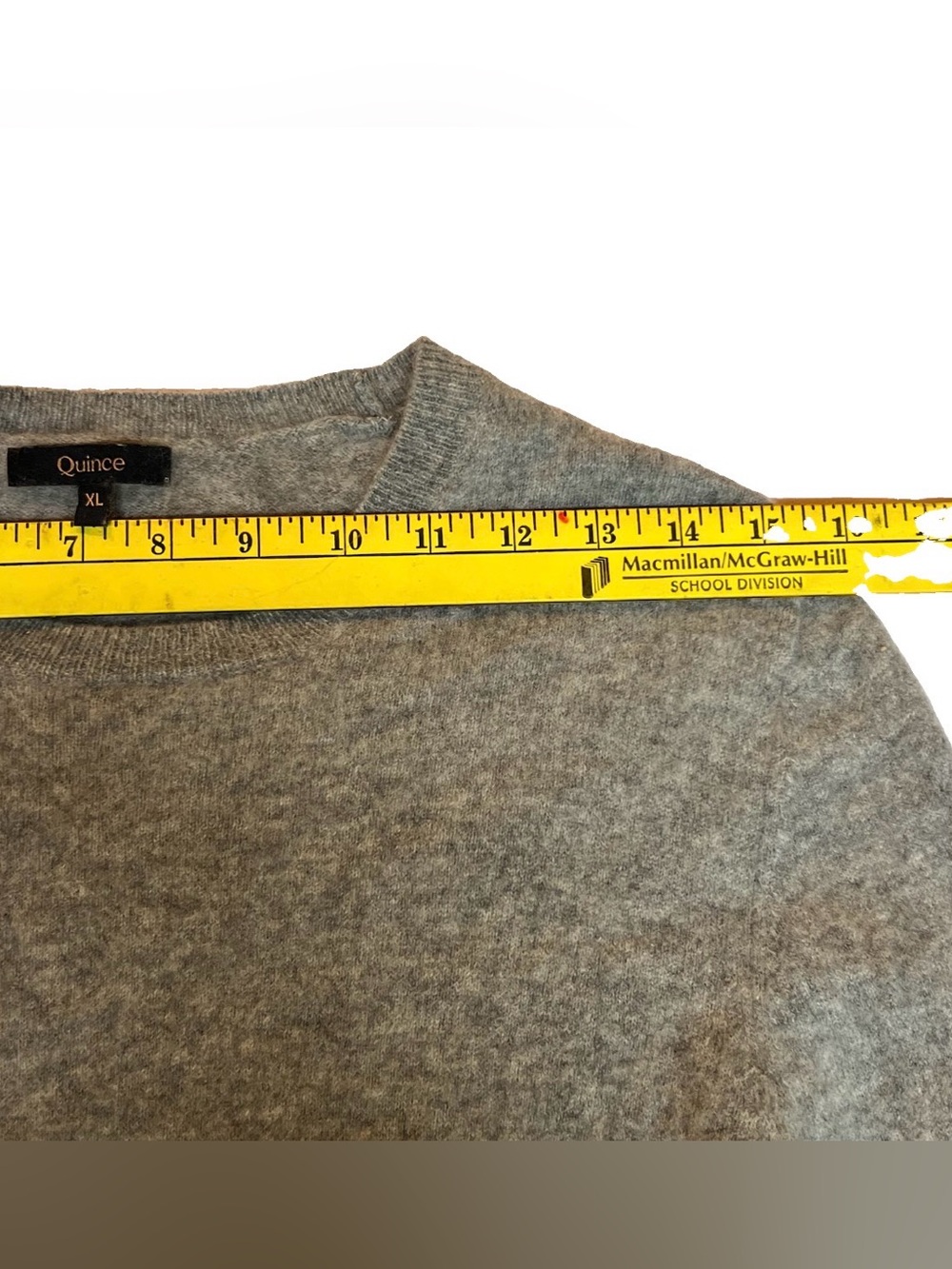 Quince Cashmere Sweater Womens XL Gray 100% Cashmere Crewneck - Picture 5 of 6